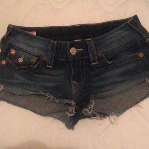 True Religion Joey Cut Off Shorts size 28